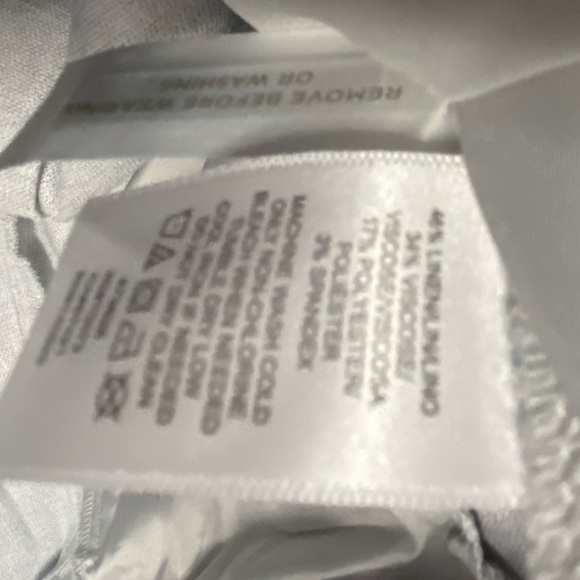 Loft Plus 24W Grey Linen Blend Tie Waist Pants - Picture 4 of 9